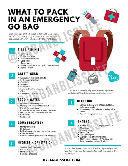 What to Pack in an Emergency Go Bag Emergency Preparedness Binder, Emergency Go Bag, Survival Skills Emergency Preparedness, Emergency Preparedness Food, Supraviețuire Camping, Emergency Binder, Emergency Prepardness, Emergency Survival Kit, Emergency Bag