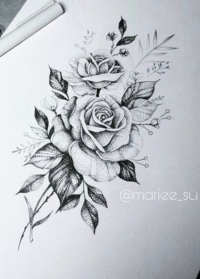 Casper Tattoo, Henne Tattoo, Dotwork Tattoo, Tattoo Rose, Rose Tattoo Design, Tattoo Feminina, Flower Tattoo Designs, Sleeve Tattoo, A Pencil