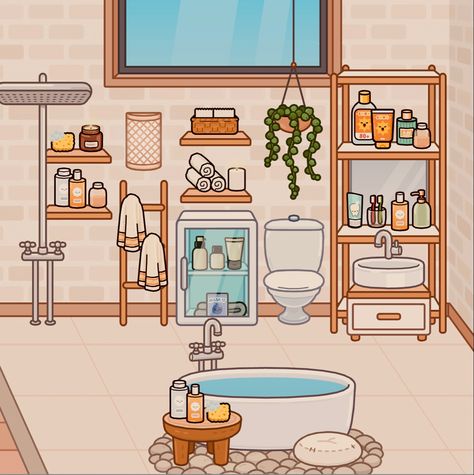 Modern Mansion Bathroom, Mansion Bathroom, Toca Life World Aesthetic Pfp, Bad Room Ideas, Mansion Kitchen, Mansion Living Room, Mansion Aesthetic, Cute Bathroom Ideas, Cow Print Wallpaper