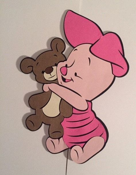 Baby Piglet, Baby Winnie The Pooh, Winnie The Pooh Drawing, Piglet Winnie The Pooh, Baby Disney Characters, Winnie The Pooh And Friends, Disney Canvas Art, Kartu Remi, Winnie The Pooh Baby Shower