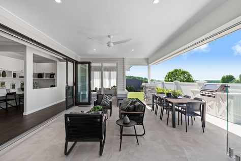 Newport Collection | Bold Living Alfresco Designs, Clarendon Homes, Mcdonald Jones Homes, Single Storey House Plans, Storey Homes, Modern House Plan, New Home Builders, New Home Designs, Open Plan Living