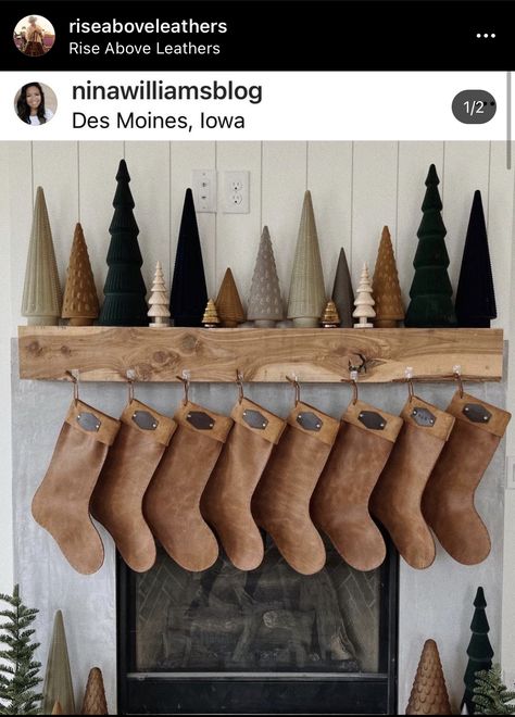 Floating Shelf Christmas, Wood Mantle, Floating Shelf, Wood Shelves, Christmas Stockings, Floating, Stockings, Holiday Decor, Wood