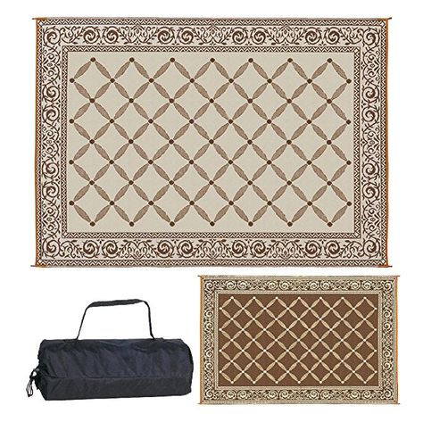 Amazon.com: Reversible Mats 116097 Outdoor Patio 6-Feet x 9-Feet, Brown/Beige RV Camping Mat: Automotive Deck Rug, Rv Patio, Straw Rug, Camping Rug, Patio Picnic, Camping Mat, Camping Picnic, Patio Rugs, Outdoor Mat