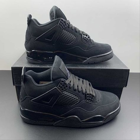 HOT Jordan 4 Retro Black Cat 2020 Sneakers Jordan Style, Jordan 4 Black, Jordan 4s, Jordan 4 Retro, Jordans For Men, Athletic Outfits, Sneaker Brands, Sneaker Collection, Cat Pin