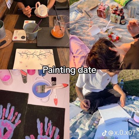 Artistic Date Ideas, Spring Date Aesthetic, Spring Romance Aesthetic, Things We Should Do Together, First Date Ideas Aesthetic, Dating Aethstetic, Art Dates Aesthetic, Date Inspo Aesthetic, Cute Couple Things To Do Together