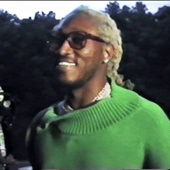 Green Future PFP from Pardon Me video Future Rapper Clips, Future Gif Pfp Rapper, Future Rapper Gif, Future Pfp Rapper, Future Rapper Videos, Green Pfps, Future Pluto, Future Pfp, Sound Map