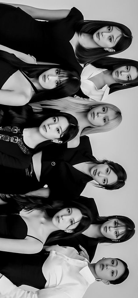 Twice Cover Photo Facebook, Twice Black And White Ot9, Twice Black And White Wallpaper, Cover Photo For Bh Rpw, Twice Black And White, Twice Poster, Facebook Background, Twice Group, Twice Wallpaper