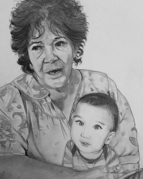 Nate Sketches on Instagram: “Completed drawing of Grandmother and grandson ✏️ • 8x10 • Commission art • • Duration 8hrs • • • • • • • #drawings #art #drawing #draw…” Grandmother And Grandson, Graphite Pencil Drawings, Graphite Pencils, Commission Art, Art Drawing, Pencil Drawings, Male Sketch, Pencil, Photo And Video