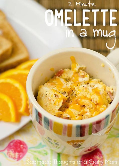 Omelette In A Mug, Breakfast In A Mug, Microwave Mug Recipes, Great Breakfast Ideas, Mug Recipes, Microwave Cooking, Breakfast Idea, In A Mug, Microwave Recipes