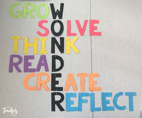 Classroom Corner, Classroom Door Displays, Visible Thinking, Reading Display, Classroom Window, Classroom Diy, Stem Lab, Classroom Idea, Clever Classroom