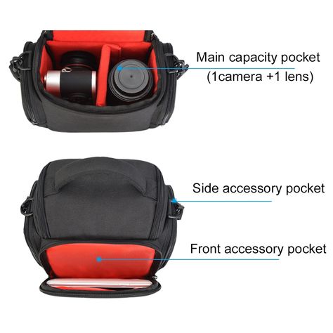 CADeN DSLR Camera Bag Polyester Shoulder Bag Camera Case For Canon Nikon Sony Lens Pouch Bag Waterproof Photography Photo Bag|Camera/Video Bags| - AliExpress Nikon F3, Sony Lens, Cheap Cameras, Dslr Camera Bag, Photo Bag, Camera Video, Professional Bag, Compact Camera, Gear Bag