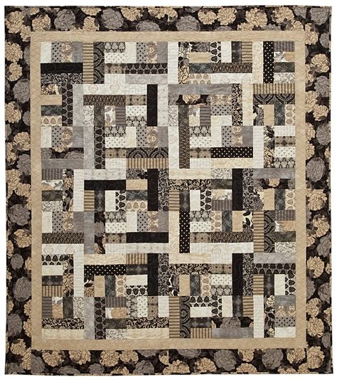 stephanie marie designs | Little Black Dress II by Basic Grey with Moda Fabrics Strip Quilt Patterns, Jelly Roll Quilt, History Of Quilting, Lap Quilt Patterns, Jelly Roll Quilt Patterns, Basic Quilt, Lap Quilts, Picture Quilts, Jellyroll Quilts