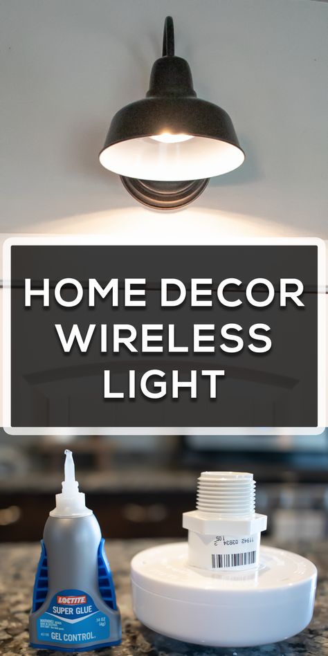 Wireless Canned Lights, Making Light Fixtures, Light Above Pantry Door, Affordable Home Improvements, Wireless Bathroom Lighting, Pick Light Hack, Light Above Shelves, Above Sink Wall Light, Above Pantry Decor