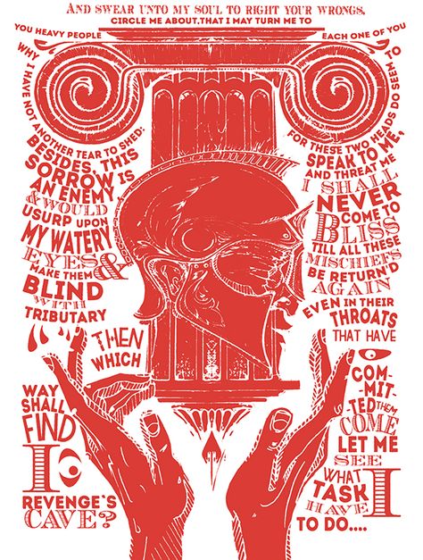 Titus Andronicus on Behance Shakespeare Posters, Titus Andronicus, Theatre Posters, Theater Poster, Graphic Posters, Shakespeare Plays, Angel Guidance, Graphic Ideas, Theatre Poster