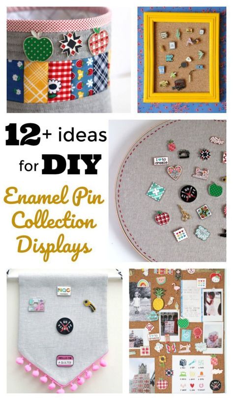 12 ideas to display your enamel pin collection Enamel Pin Display Ideas Diy, Pin Collection Display Diy, Enamel Pin Display Ideas, Brooch Storage, Hippy Crafts, Diy Enamel Pin, Pin Display Ideas, Enamel Pins Diy, Pin Collection Displays