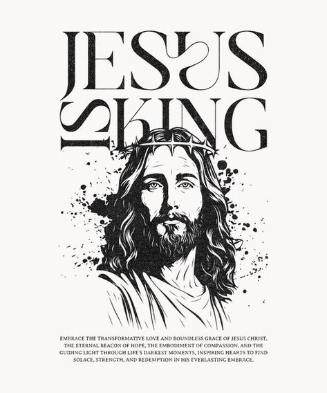 Jesus Graphic Design, Mens Graphic Tees Prints, God Shirts, Jesus Graphic, Christian Products, Christian Tshirt Design, Christian Shirts Designs, Jesus Christ Artwork, Jesus Is King