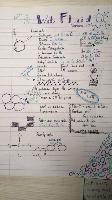 This is write about Web Fluid 3.0 version. Inspiracion in Spider-Man Homecoming Spider Man Web Fluid Formula, Web Fluid Formula Spiderman, The Amazing Spider Man Aesthetic, Spiderman Science, Web Fluid Formula, Spiderman Web Drawing, Web Fluid, Spiderman Web, Man Rules