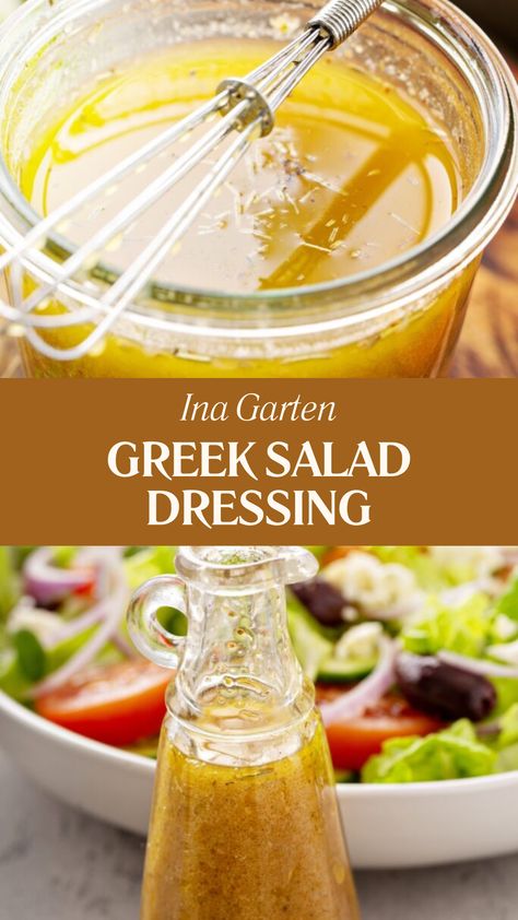 Ina Garten Greek Salad Dressing Kobe Salad Dressing, Ina Garten Salad Dressing, Ina Garten Greek Salad, Best Greek Salad Dressing, Greek Dressing Recipe, Good Red Wine, Greek Salads, Best Greek Salad, Vinegar Salad Dressing