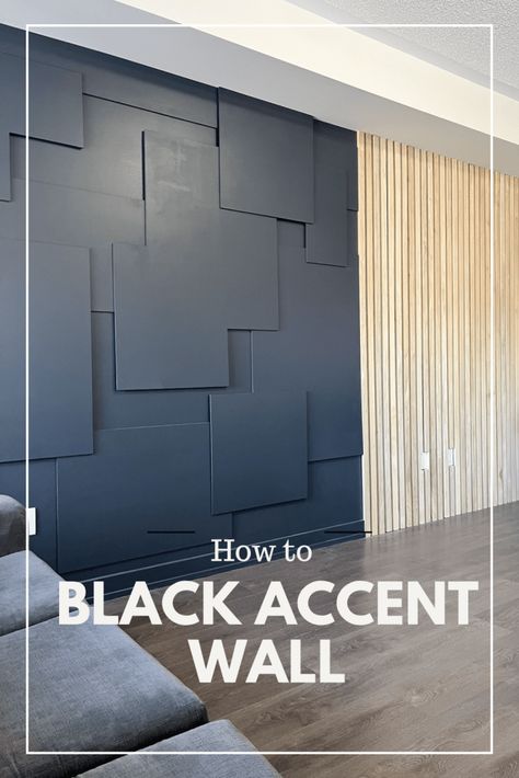 Black Focal Wall, Black Wall Ideas, Black Accent Wall Living Room, Dark Color Schemes, Accent Wall Living Room, Accent Wall Paint Colors, Black Accent Wall, Black Feature Wall, Wall Design Ideas