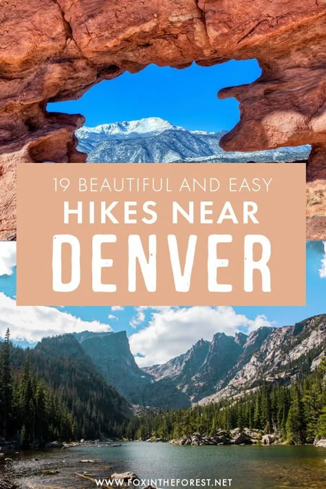 Colorado is the best destination in the USA for hiking, that even planning an itinerary can be hard because there are so many choices! If you're short on time or you're just a beginner, here are 19 amazing and EASY hikes near Denver to start with! #Colorado Denver Colorado Hiking, Denver Colorado Vacation, Denver Hiking, Hikes Near Denver, Colorado Hiking Trails, Beginner Hiking, Denver Travel, Road Trip To Colorado, Colorado Trip