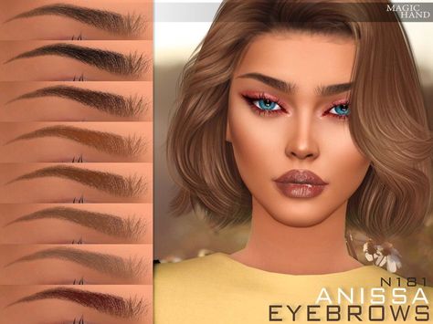 Soft Angled Eyebrows, Angled Eyebrows, Sims4 Eyes, Cc Eyebrows, Ts4 Skin, Around The Sims 4, Sims 4 Piercings, Sims 4 Cc Eyes, Maxis Match Cc