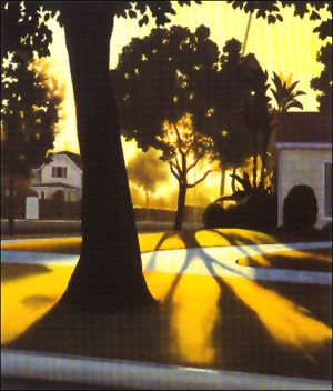 Kenton Nelson Kenton Nelson, American Scene Painting, Grant Wood, Scene Painting, Edward Hopper, Beautiful Sights, Arte Pop, Mellow Yellow, Urban Landscape