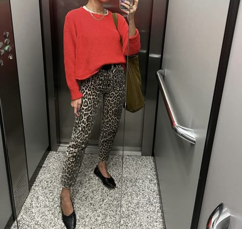 Leapord Jeans Outfits, Printed Trousers Outfit, Sloan Ranger, Look Zara, Leopard Print Outfits, Leopard Outfits, New York Outfits, Leopard Pants, Causual Outfits