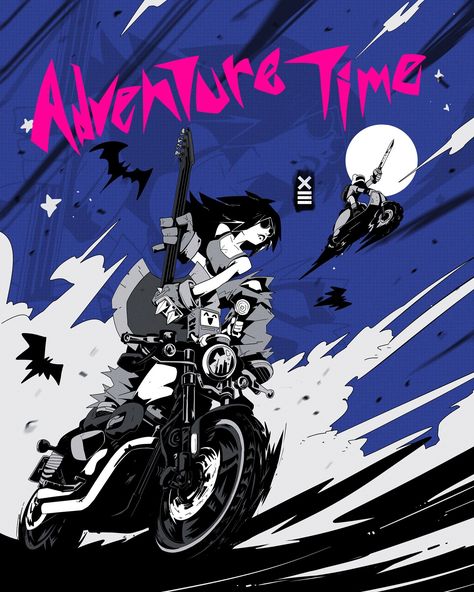 My good old Adventuré time fan art series ❤️🎨❤️ this is Adventure time but set in a Diesel Punk world 🔥🏍️🛵 . . . . . . . . . #artlover #adventuretime #adventuretimefanart #fanart #seaartist #procreateartwork #procreateartworks #characterdesigns #conceptarts #conceptartwork #ipadartist #alextsai13 • drawing • art• fan art • painting • modern art• cartoon art • pop art • digital • print Motor City Cartoon, Cursed Forest, Art Painting Modern, Marceline And Bubblegum, Marker Storage, Art Fan, Diesel Punk, Painting Modern Art, City Cartoon