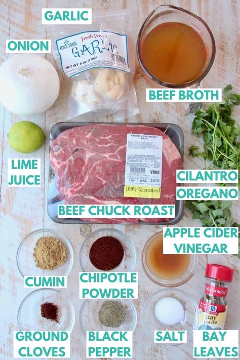 Crock Pot Barbacoa Beef, Barbacoa Crock Pot Mexican Authentic, Tostadas Beef, Crock Pot Carne Asada, Crock Pot Barbacoa, Birria Recipes, Mexican Barbacoa Recipe, How To Make Barbacoa, Barbacoa Crock Pot