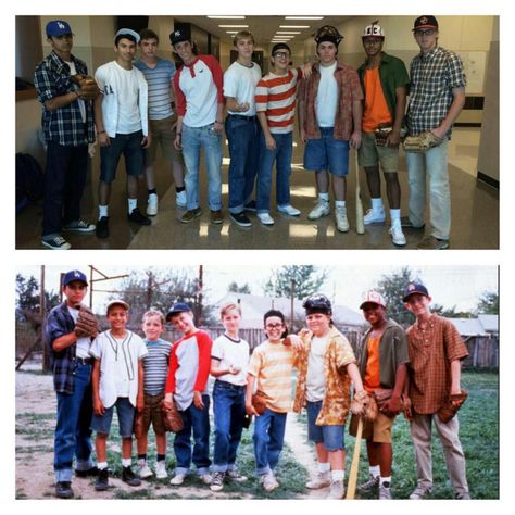 This is great best thing I've ever seen. The Sandlot group costume. Sandlot Costume, Funny Group Halloween Costumes, Halloween Costumes For Work, Costumes Funny, Spirit Week Outfits, Cute Group Halloween Costumes, Halloween Coustumes, Plus Size Costume, Halloween Costumes For 3