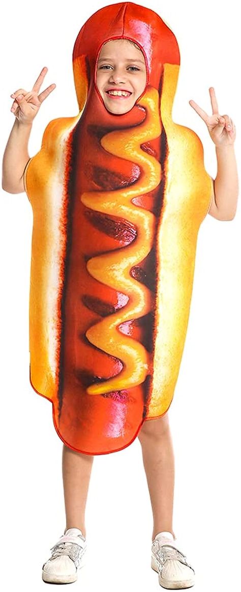 Plug And Socket Costume, Fred Flintstone Costume, Dog Costumes For Kids, Hot Dog Costume, Cosplay Kids, Hotdog Costume, Boys Food, Girl Halloween Costumes, Halloween Kids Costumes Girls