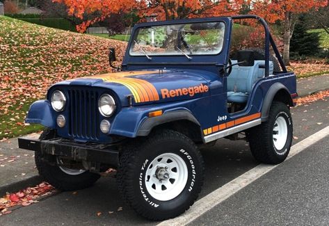 A V8-powered Jeep is becoming less of an oddball, thanks for the horsepower wars that have blown up in the truck segment over the last few years. However, in 1979, this had to have been a bit of a game-changer considering the lovable Jeep CJ was always a rock-hopper off road but not necessarily a... Jeep Paint Jobs, Old Jeep, Jeep Cj5, Jeep Cj, Jeep Truck, Jeep Renegade, Transfer Case, Jeep Life, Barn Finds