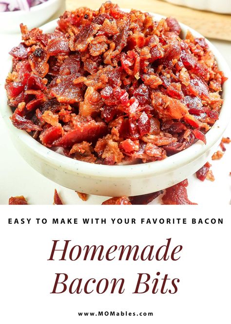 Homemade Bacon Bits, Cheesy Bacon Potato Bites, Over Baked Potatoes, Bacon Bits Recipes, Baked Potato Soup Recipe, Baked Potato Bar, Homemade Bacon, Make Bacon, Slow Cooker Spaghetti