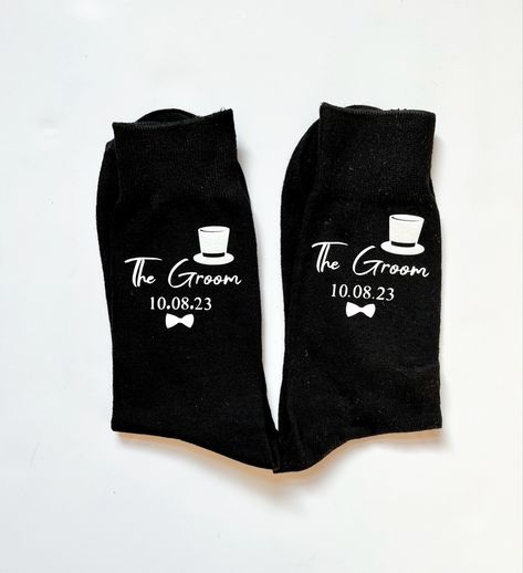 Fun wedding party socks Navy Groom, Groom Socks, Wedding Socks, Wedding Morning, To My Husband, Socks Gift, Men's Socks, Morning Wedding, The Groom