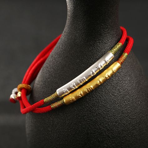 🤣Wrap your wrist in a ribbon of fortune and watch as luck dances to the rhythm of your pulse! This isn’t just any bracelet; it’s your personal cheerleader for good vibes and great days ahead. 🎉 ✨ Slide on this Tibetan Red String Bracelet and high-five your way to happiness! 🙌 #WristfulOfLuck #GoodVibesOnly Om Mantra, Mantra Bracelet, Tibetan Bracelet, Six Words, Rope Jewelry, Red String Bracelet, Red Rope, Lucky Bracelet, Red String