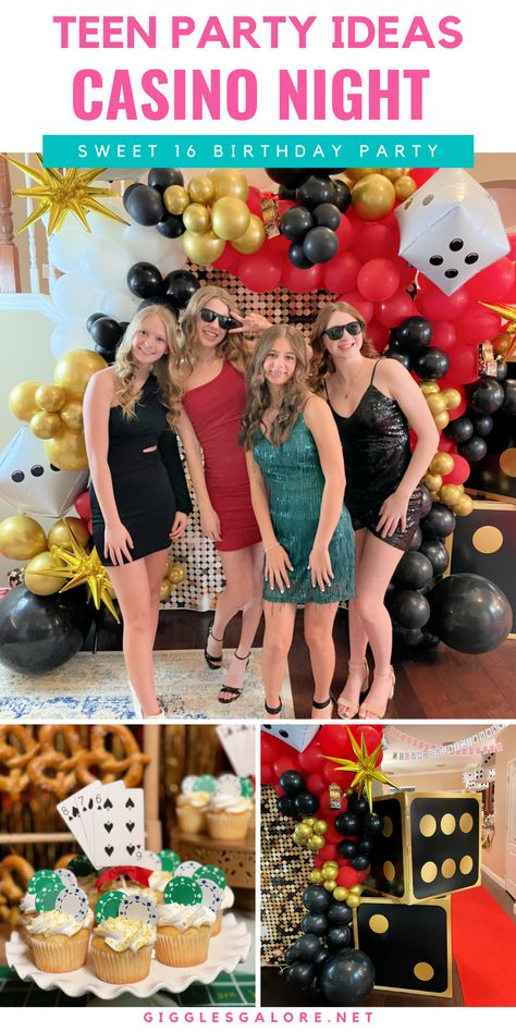 Casino Birthday Party Games, Casino Royale Prom Theme, 18th Birthday Casino Party, Casino Theme Party Sweet 16, Casino Night At Home, Sweet 16 Casino Theme, Casino Night Party Games, Casino Theme Graduation Party, Casino Bday Party Ideas