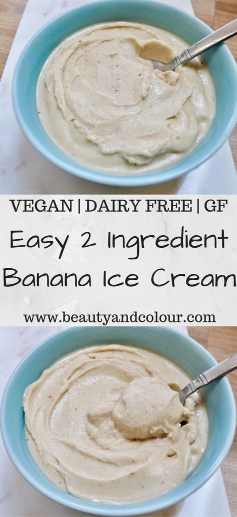 Easy instructions for how to make healthy and DELICIOUS vegan banana ice cream at home using just two ingredients! Easy Banana Ice Cream, Vegan Banana Ice Cream, Healthy Nice Cream, Banana Ice Cream Vegan, Holiday Deserts, Conscious Eating, Banana Ice Cream Recipe, Ice Cream Smoothie, Children Food