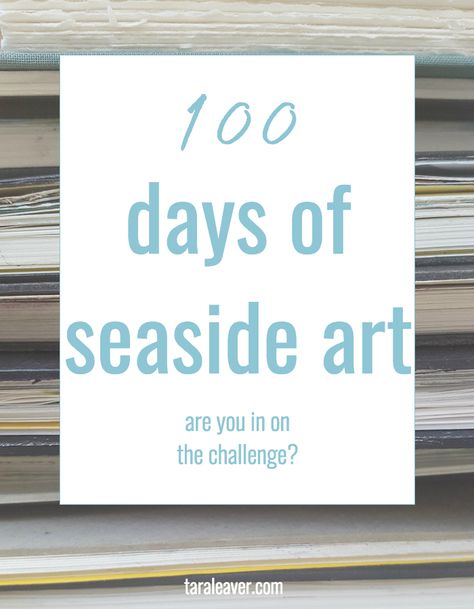 100 days of seaside art - my theme for the 100 Day Project 2016 over on Instagram Creativity Boosters, Abstract Beach Art, Seaside Paintings, Drawing Challenges, Art Challenges, Acrylic Tutorials, Sketchbook Project, Seaside Art, Random Crafts