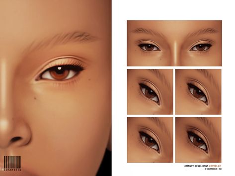 Sims 4 Cc Eyelid Overlay, Sims Eyelids, Ts4 Eyelids, Eye Overlay Sims 4 Cc, Sims 4 Eyelid Overlay, Sims 4 Eyelids Cc, Sims 4 Eyelids, Big Eyelids, Glossier Eyeliner