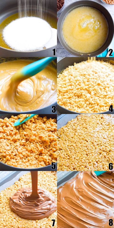 Easy Scotcheroos {Without Corn Syrup} - CakeWhiz Scotcharoos Recipe Without Corn Syrup, Easy Scotcheroos, Butterscotch Peanut Butter, Scotcheroos Recipe, Healthy Corn, Scratch Cooking, Scratch Recipes, Corn Syrup, Simple Ingredient