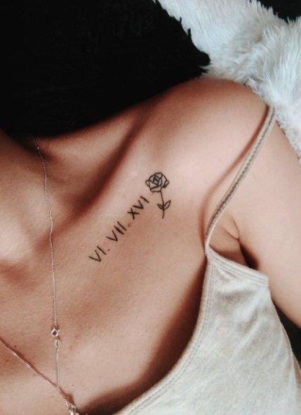 Collar Bone Tattoo Quotes, Collar Tattoo, Twin Tattoos, Small Chest Tattoos, Bone Tattoos, Chest Tattoos For Women, Rosen Tattoo, Collar Bone Tattoo, Collar Bone