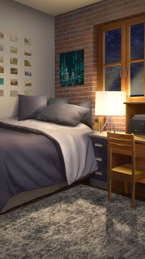 Foreign AffairsMC's Bedroom at Campus (Night) Zepeto Background Bedroom, Background Zepeto Room, Zepeto House Background, Background Bedroom, Y2k Bedroom, Bedroom Purple, Zepeto Background, Fall Bedroom, Room Background