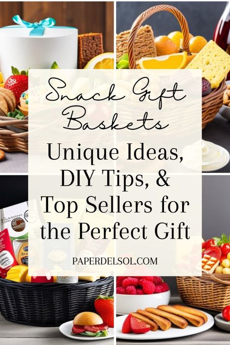 Discover the perfect snack gift basket ideas for any occasion, from men's gift baskets to birthday gift baskets for her. We compare snack baskets, and teach you how to make a DIY snack basekt Snack Gift Basket Ideas, Gift Baskets For Her, Business Gift Baskets, Snack Gift Baskets, Theme Baskets, Men Gift Basket, Diy Snacks, Snack Gift, Birthday Gift Baskets