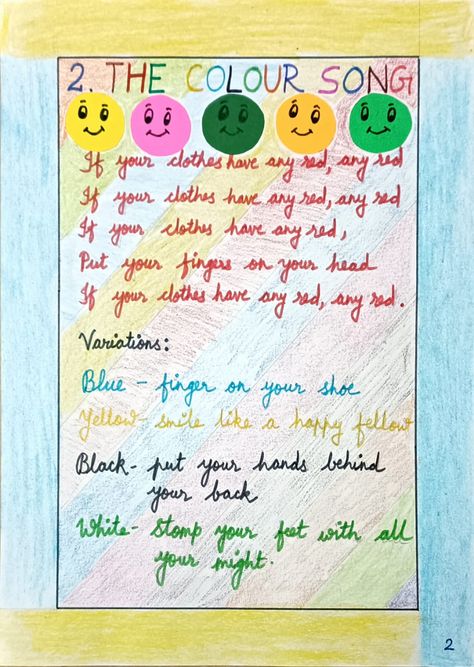 This song will help kindergarten students to recognize and identify colours. Nursery Rhymes About Colours, Colour Poem, Rhymes For Kindergarten, Blue Fingers, Color Songs, Daycare Activities, English Class, Color Poem, Nursery Rhymes