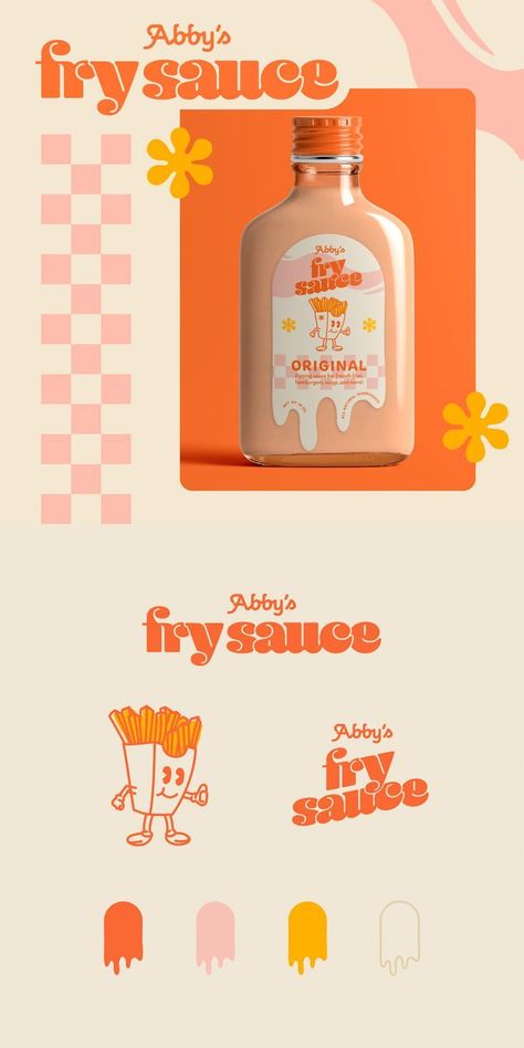 Sauce Branding, Desain Buklet, Graphisches Design, Fry Sauce, Branding Design Packaging, Graphic Design Packaging, Graphic Design Fun, Creative Packaging Design, Creative Packaging