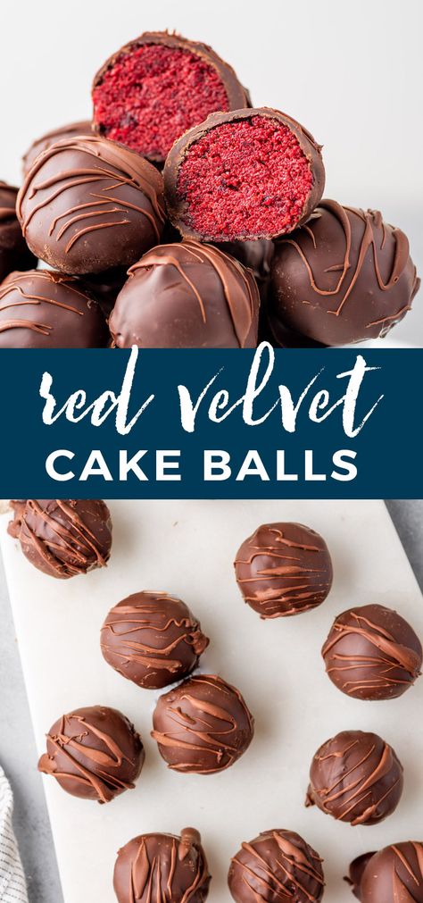 Easy Cake Bites, Red Velvet Cake Chocolate Frosting, Cake Balls With Frosting, How To Make Cake Balls Step By Step, Red Velvet Cake Balls Recipe, Cake Balls Red Velvet, Cake Pops Recipe Red Velvet, Easy Red Velvet Cake Pops, Best Cake Balls