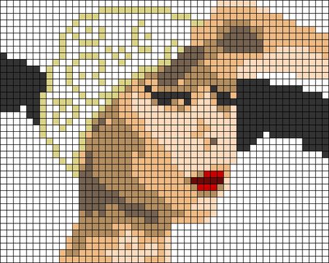 Mitski Alpha Pattern, Crochet Album Cover Pattern, Album Covers Pixel Art, Album Cover Crochet Grid, Pixel Album Cover, Album Alpha Pattern, Album Cover Alpha Pattern, Pixel Art Album Cover, Album Cover Pixel Art