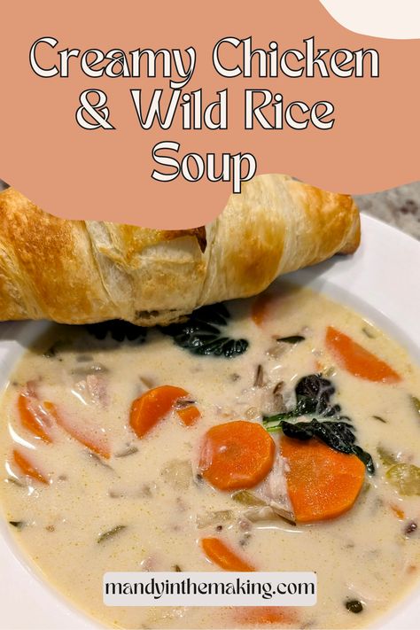 Creamy Chicken and Wild Rice Soup — Mandy in the Making | Meals & More on YouTube Mandy In The Making, Creamy Chicken And Wild Rice, Chicken And Wild Rice Soup, Chicken Wild Rice, The Best Soup, Chicken Wild Rice Soup, Best Soup, Chicken And Wild Rice, Cheeseburger Soup