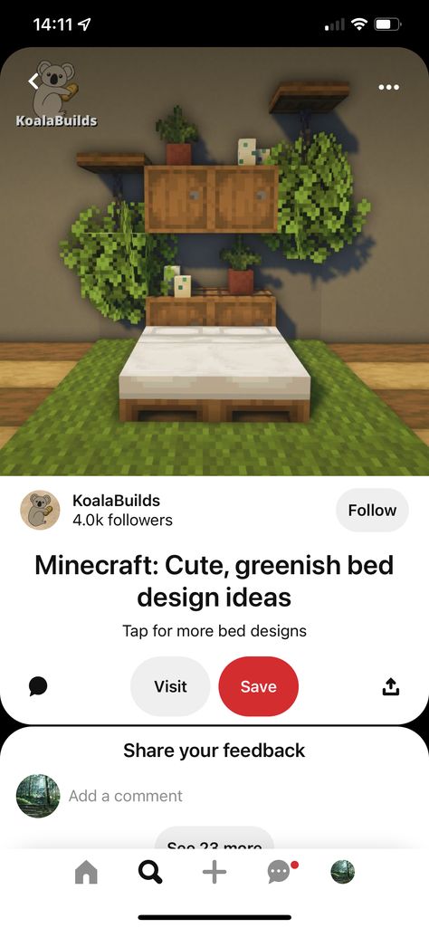 Minecraft Hammock Bed, Minecraft Beds, Minecraft Bed Ideas, Bedroom Minecraft, Minecraft Bedding, Minecraft Bed, Minecraft Cottage, Minecraft Inspo, Bed Design