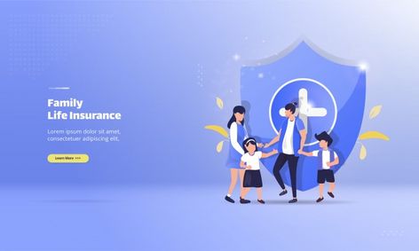 Happy family with life insurance concept... | Premium Vector #Freepik #vector #banner #people #family #template Family Template, Insurance Website, Best Travel Insurance, Certificate Background, Family Logo, Shaking Hands, People Logo, Presentation Backgrounds, World Health Day